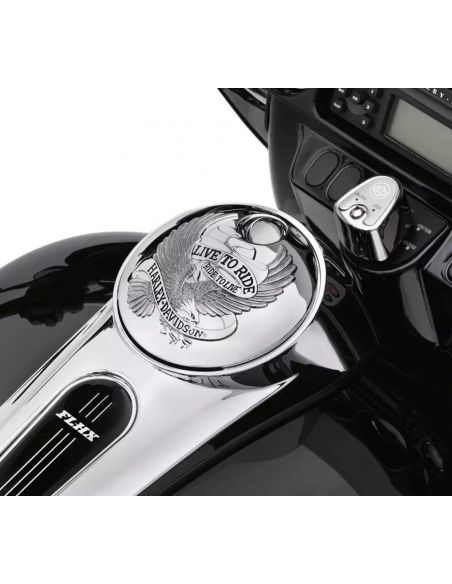 Fuel tank cap cover cover HD live to ride chrome for Touring from 08 onwards ref OEM 61300049A
