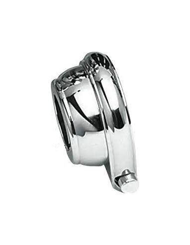 Left-hand chrome-plated block with push-button for 1" handlebars