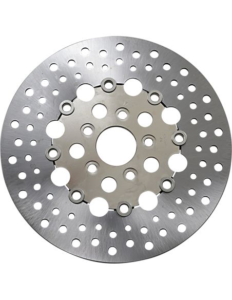 Rear brake disc Diameter 11.5" floating Russel chrome for Sportster, FXR, Dyna and Softail from 92 to 99 (ref OEM 41789-92