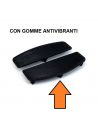 Floor mats with black vibration dampers for original type rectangular footboards for Softail FL from 1986 to 2017 ref OEM 50614-