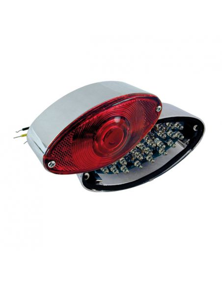 LED cateye tail light with red lens