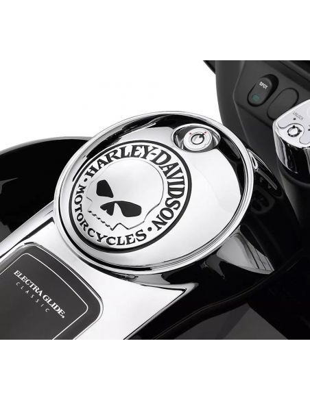 Fuel tank cap cover door HD Skull for Touring from 08 onwards ref OEM 61308-09A