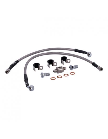 Stainless steel braided brake hose for Sportster from 2004 to 2013