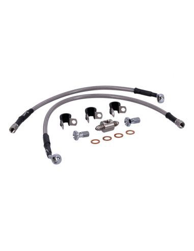 Stainless steel braided brake hose for Sportster from 2004 to 2013