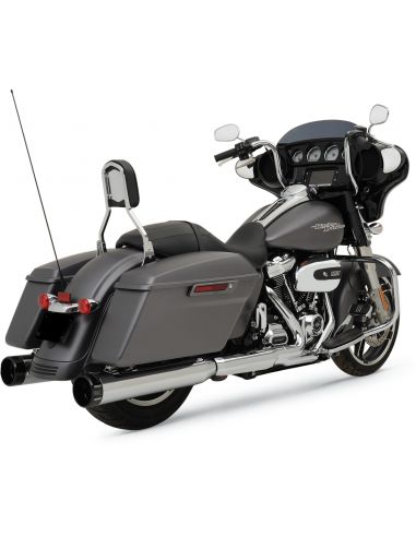 cromo and Black Mufflers Khrome Werks HP Plus Klassic 4.5" for Touring from 2017 to 2024