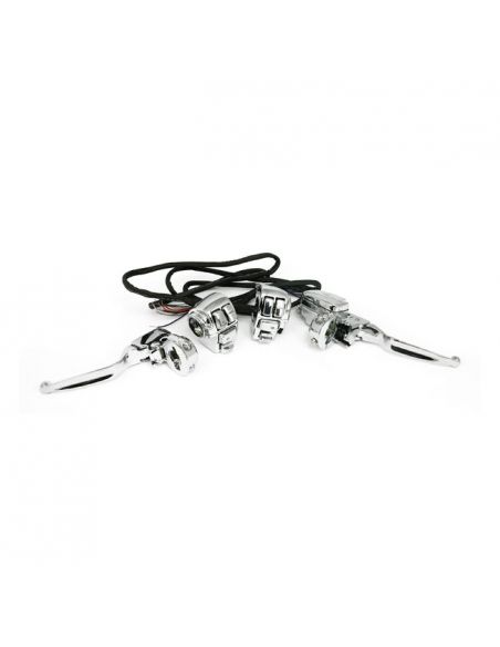 Chrome Handlebar Control Kit (BUTTONS INCLUDED) for Touring from 2008 to 2013 with radio