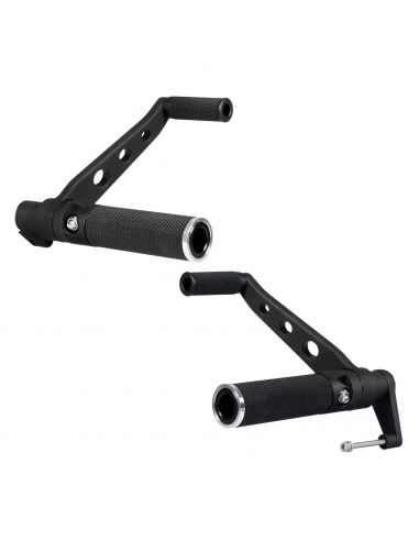 Black forward controls with black rubber footpegs for VROD from 2012 to 2017