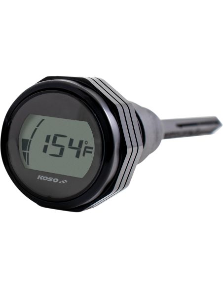 Black LCD Koso Oil Tank Temperature Cap for Touring 2007 to 2016