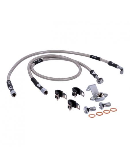 Stainless steel braided rear brake hose for Softail FLST from 2009 to 2013