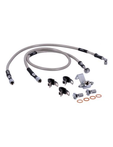 Stainless steel braided rear brake hose for Softail FLST from 2009 to 2013