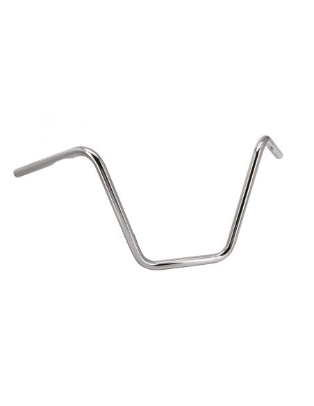 Ape Hanger Handlebar 1" High 13" Chrome with Dimples for Traditional Throttle