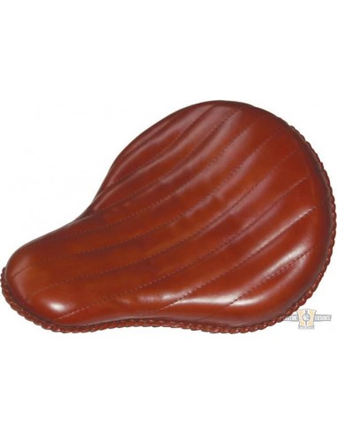 Single wide saddle in brown leather