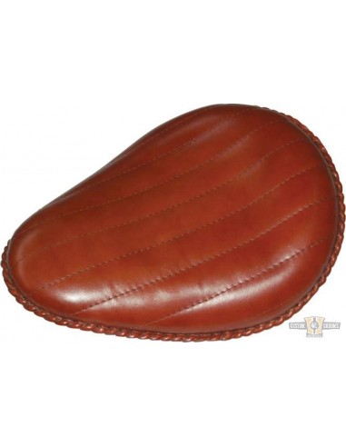 Narrow single saddle in brown leather