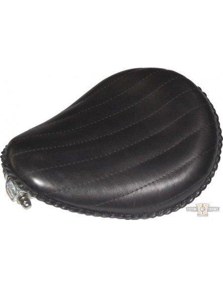 Narrow single seat in black leather
