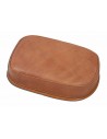 Brown universal saddle in smooth leather - suction cups