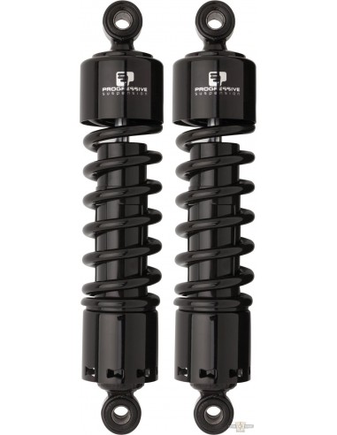 Shock absorbers 12" black Prog. susp. 412 for Sportster and FXR 79-03