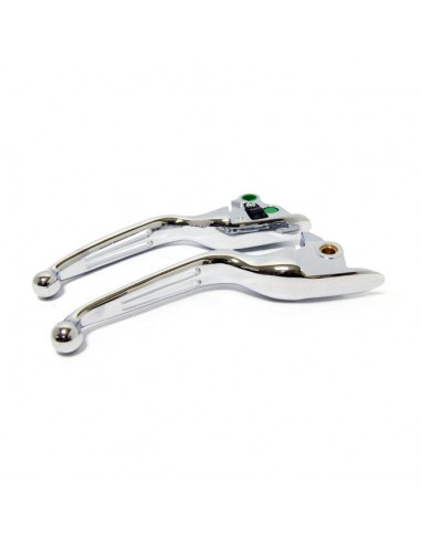 Chrome levers 2 slots for Softail recent