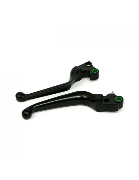 Smooth black levers for Softail