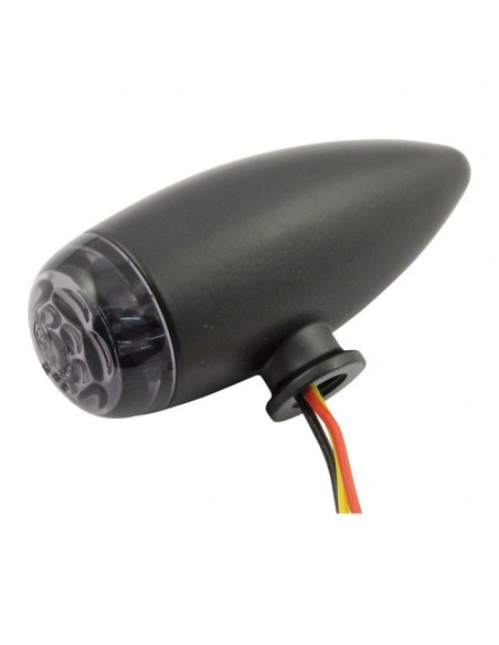 Rear Micro Bullet LED Black Dark Lens