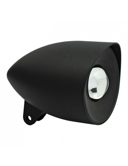 Headlight 4 1/2'' Smoothie Fish Eye black with Round visor