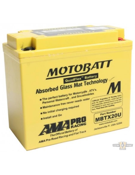 Battery MOTOBATT - yellow SOFTAIL