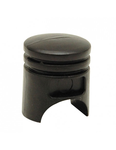 Piston valve caps black