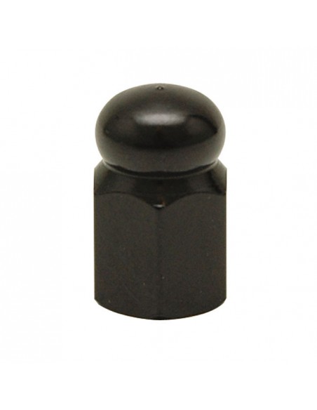 Hex Domed valve caps black