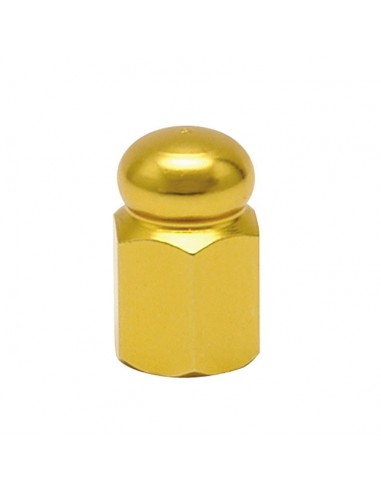 Golden Hex Domed valve caps
