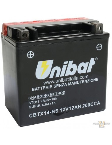 UNIBAT battery CBTX14-BS V-ROD