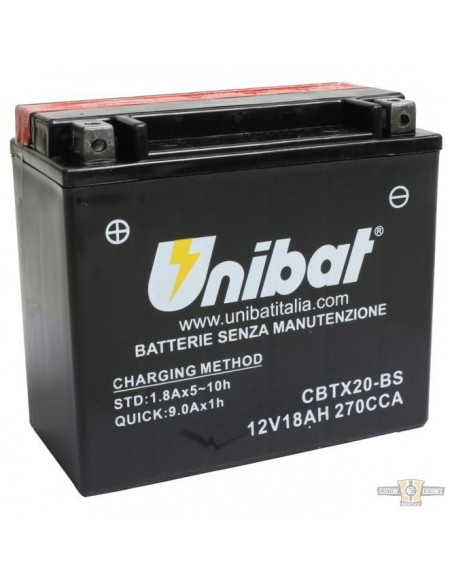 Batteria UNIBAT CBTX20-BS SPORTSTER