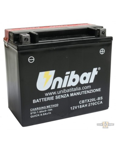 Batteria UNIBAT CBTX20L-BS SOFTAIL
