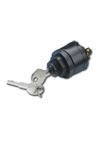 Ignition key lock with starter