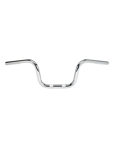 Handlebar Chump 1" high 8" Wide 75cm Chrome, without dimples,