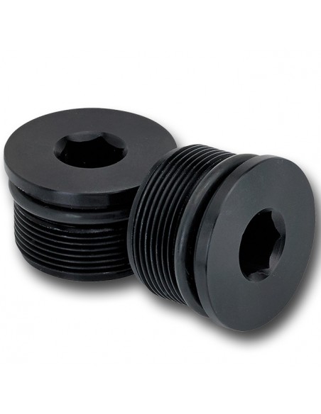 Low fork caps 39 mm black anodized