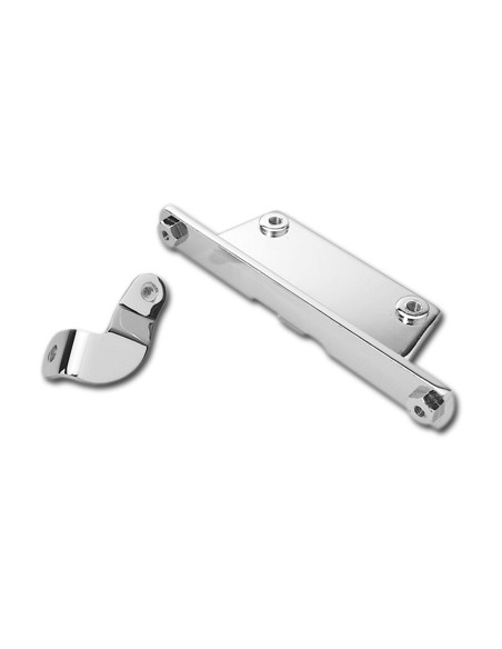 Front and rear oil tank mounting brackets - chrome