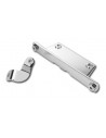 Front and rear oil tank mounting brackets - chrome