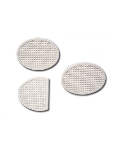 White brake and clutch pedal mats