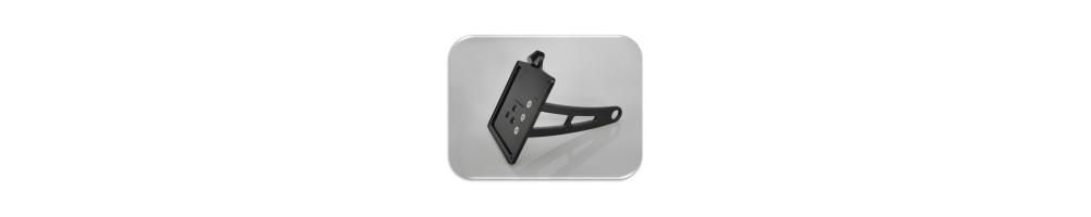 Approved and lateral license plate holders for Harley Davidson